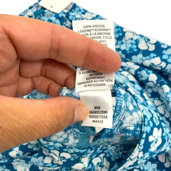 Abound Drop Waist Mini Skirt Blue Floral Size XS NWOT $30 MSRP - Picture 7 of 8